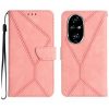 Lacné Kryty | Peňaženkové puzdro Embossing Pattern Stitchy case červené – Honor 200 | Lacné Kryty