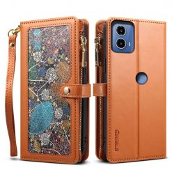 Lacné Kryty | Peňaženkové puzdro Eseble Star Wallet case hnedé – Motorola Edge 50 Fusion | Lacné Kryty