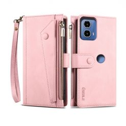 Lacné Kryty | Peňaženkové puzdro Eseble Zip Wallet case ružové – Motorola Edge 50 Fusion | Lacné Kryty