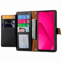 Lacné Kryty | Peňaženkové puzdro Heart zip case čierne – T Phone 2 Pro | Lacné Kryty