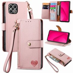 Peňaženkové puzdro Heart zip case ružové – T Phone 2 Pro | Lacné Kryty Lacné Kryty | Peňaženkové puzdro Heart zip case ružové – T Phone 2 Pro | Lacné Kryty