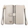 Lacné Kryty | Peňaženkové puzdro Heart zip case zelené – T Phone 2 Pro | Lacné Kryty