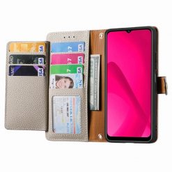 Lacné Kryty | Peňaženkové puzdro Heart zip case sivé – T Phone 2 Pro | Lacné Kryty