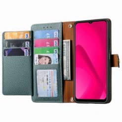 Lacné Kryty | Peňaženkové puzdro Heart zip case zelené – T Phone 2 Pro | Lacné Kryty
