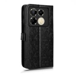 Lacné Kryty | Peňaženkové puzdro Honeycomb Dot Texture Case čierne – Infinix Note 40 Pro / Infinix Note 40 Pro+ 5G | Lacné Kryty