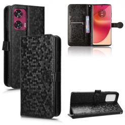 Peňaženkové puzdro Honeycomb Dot Texture Case čierne – Motorola Edge 50 Fusion | Lacné Kryty Lacné Kryty | Peňaženkové puzdro Honeycomb Dot Texture Case čierne – Motorola Edge 50 Fusion | Lacné Kryty