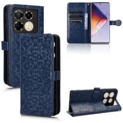 Lacné Kryty | Peňaženkové puzdro Honeycomb Dot Texture Case modré – Infinix Note 40 Pro / Infinix Note 40 Pro+ 5G | Lacné Kryty