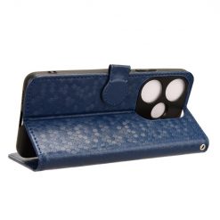 Lacné Kryty | Peňaženkové puzdro Honeycomb Dot Texture Case modré – Xiaomi Poco F6 | Lacné Kryty