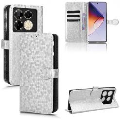 Peňaženkové puzdro Honeycomb Dot Texture Case strieborné – Infinix Note 40 Pro / Infinix Note 40 Pro+ 5G | Lacné Kryty Lacné Kryty | Peňaženkové puzdro Honeycomb Dot Texture Case strieborné – Infinix Note 40 Pro / Infinix Note 40 Pro+ 5G | Lacné Kryty