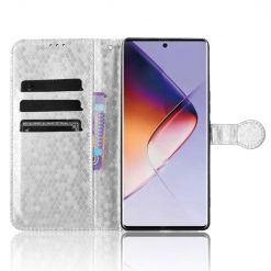 Peňaženkové puzdro Honeycomb Dot Texture Case strieborné – Infinix Note 40 Pro / Infinix Note 40 Pro+ 5G | Lacné Kryty Lacné Kryty | Peňaženkové puzdro Honeycomb Dot Texture Case strieborné – Infinix Note 40 Pro / Infinix Note 40 Pro+ 5G | Lacné Kryty