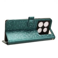 Lacné Kryty | Peňaženkové puzdro Honeycomb Dot Texture Case zelené – Infinix Note 40 Pro / Infinix Note 40 Pro+ 5G | Lacné Kryty