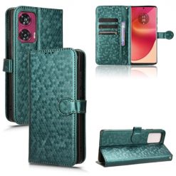 Peňaženkové puzdro Honeycomb Dot Texture Case zelené – Motorola Edge 50 Fusion | Lacné Kryty Lacné Kryty | Peňaženkové puzdro Honeycomb Dot Texture Case zelené – Motorola Edge 50 Fusion | Lacné Kryty