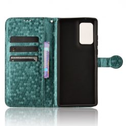Peňaženkové puzdro Honeycomb Dot Texture Case zelené – Motorola Edge 50 Fusion | Lacné Kryty Lacné Kryty | Peňaženkové puzdro Honeycomb Dot Texture Case zelené – Motorola Edge 50 Fusion | Lacné Kryty