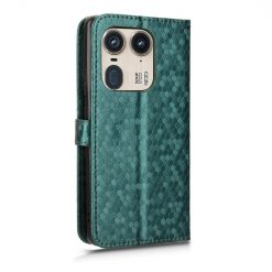 Peňaženkové puzdro Honeycomb Dot Texture Case zelené – Motorola Edge 50 Ultra | Lacné Kryty Lacné Kryty | Peňaženkové puzdro Honeycomb Dot Texture Case zelené – Motorola Edge 50 Ultra | Lacné Kryty