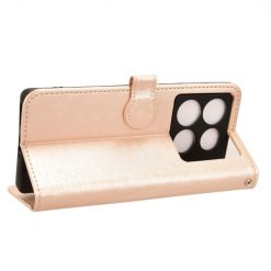 Lacné Kryty | Peňaženkové puzdro Honeycomb Dot Texture Case zlaté – Infinix Note 40 Pro / Infinix Note 40 Pro+ 5G | Lacné Kryty