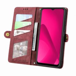 Lacné Kryty | Peňaženkové puzdro Purse case červené – T Phone 2 | Lacné Kryty