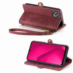 Lacné Kryty | Peňaženkové puzdro Purse case červené – T Phone 2 | Lacné Kryty