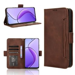 Lacné Kryty | Peňaženkové puzdro Slots case hnedé – Realme 12 / 12X | Lacné Kryty