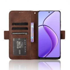 Lacné Kryty | Peňaženkové puzdro Slots case hnedé – Realme 12 / 12X | Lacné Kryty
