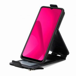 Lacné Kryty | Vyklápacie puzdro Vertical flip Wallet case čierne – T Phone 2 | Lacné Kryty