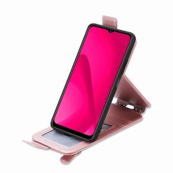 Lacné Kryty | Vyklápacie puzdro Vertical flip Wallet case ružové – T Phone 2 | Lacné Kryty