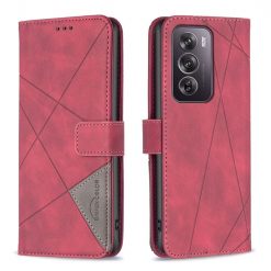 Lacné Kryty | Knižkové puzdro Rhombus červené – Oppo Reno 12 Pro | Lacné Kryty