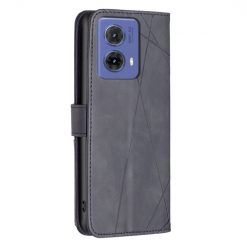 Knižkové puzdro Rhombus čierne – Motorola Moto G85 5G | Lacné Kryty Lacné Kryty | Knižkové puzdro Rhombus čierne – Motorola Moto G85 5G | Lacné Kryty