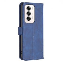 Lacné Kryty | Knižkové puzdro Rhombus modré – Oppo Reno 12 | Lacné Kryty
