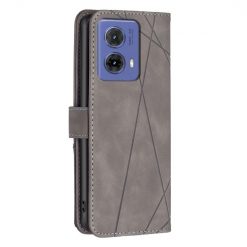 Lacné Kryty | Knižkové puzdro Rhombus sivé – Motorola Moto G85 5G | Lacné Kryty