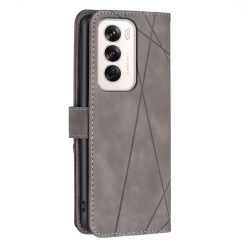 Knižkové puzdro Rhombus sivé – Oppo Reno 12 | Lacné Kryty Lacné Kryty | Knižkové puzdro Rhombus sivé – Oppo Reno 12 | Lacné Kryty