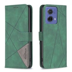 Lacné Kryty | Knižkové puzdro Rhombus zelené – Motorola Moto G85 5G | Lacné Kryty
