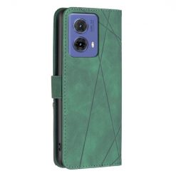 Lacné Kryty | Knižkové puzdro Rhombus zelené – Motorola Moto G85 5G | Lacné Kryty