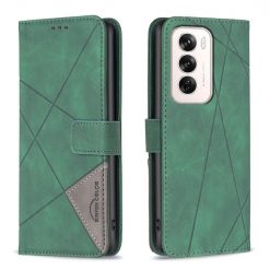 Lacné Kryty | Knižkové puzdro Rhombus zelené – Oppo Reno 12 | Lacné Kryty