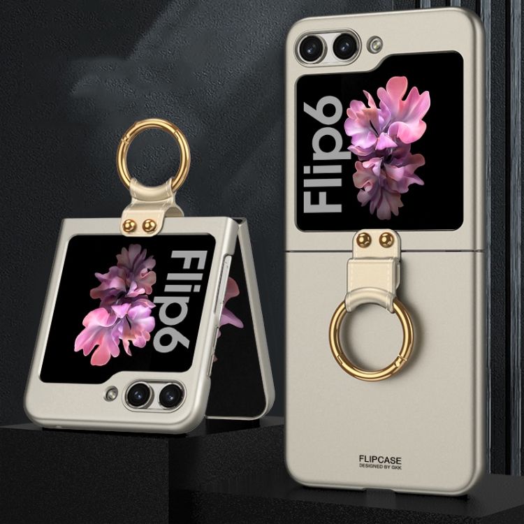 Kryt GKK Fashion Ring case sivý – Samsung Galaxy Z Flip 6