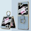 Lacné Kryty | Kryt GKK Weave Texture Case fialový – Samsung Galaxy Z Flip 6 / Z Flip 7 FE | Lacné Kryty
