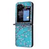 Lacné Kryty | Puzdro Embossing Pattern Motýľ tmavoružové – Samsung Galaxy Z Flip 6 / Z Flip 7 FE | Lacné Kryty