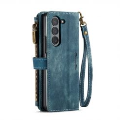 Lacné Kryty | Multifunkčné peňaženkové puzdro CaseMe Zip case modré – Samsung Galaxy Z Fold 6 | Lacné Kryty