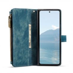 Lacné Kryty | Multifunkčné peňaženkové puzdro CaseMe Zip case modré – Samsung Galaxy Z Fold 6 | Lacné Kryty