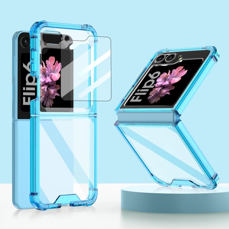 Ochranný kryt GKK Colorful Acrylic case modrý – Samsung Galaxy Z Flip 6