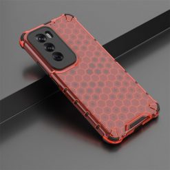 Lacné Kryty | Odolný kryt Honeycomb Armor červený – Oppo Reno 12 | Lacné Kryty