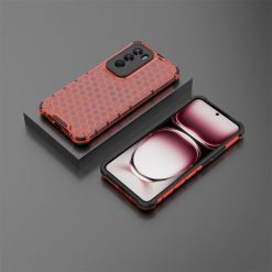 Lacné Kryty | Odolný kryt Honeycomb Armor červený – Oppo Reno 12 | Lacné Kryty