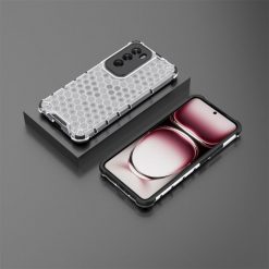 Lacné Kryty | Odolný kryt Honeycomb Armor transparentný – Oppo Reno 12 Pro | Lacné Kryty