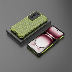 Lacné Kryty | Odolný kryt Honeycomb Armor zelený – Oppo Reno 12 | Lacné Kryty