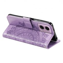 Peňaženkové puzdro Embossing Pattern Mandala Flower fialové – Motorola Moto G85 5G | Lacné Kryty Lacné Kryty | Peňaženkové puzdro Embossing Pattern Mandala Flower fialové – Motorola Moto G85 5G | Lacné Kryty