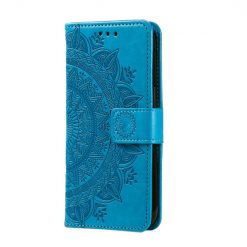 Peňaženkové puzdro Embossing Pattern Mandala Flower modré – Motorola Moto G85 5G | Lacné Kryty Lacné Kryty | Peňaženkové puzdro Embossing Pattern Mandala Flower modré – Motorola Moto G85 5G | Lacné Kryty