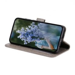 Lacné Kryty | Peňaženkové puzdro Embossing Pattern Mandala Flower sivé – Motorola Moto G85 5G | Lacné Kryty