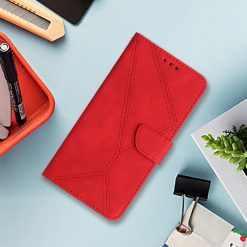 Peňaženkové puzdro Embossing Pattern Stitchy case červené – Oppo Reno 12 | Lacné Kryty Lacné Kryty | Peňaženkové puzdro Embossing Pattern Stitchy case červené – Oppo Reno 12 | Lacné Kryty