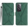 Lacné Kryty | Peňaženkové puzdro Embossing Pattern Stitchy case hnedé – Oppo Reno 12 | Lacné Kryty