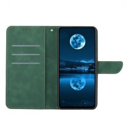 Lacné Kryty | Peňaženkové puzdro Embossing Pattern Stitchy case zelené – Oppo Reno 12 | Lacné Kryty