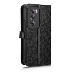 Lacné Kryty | Peňaženkové puzdro Honeycomb Dot Texture Case čierne – Oppo Reno 12 Pro | Lacné Kryty